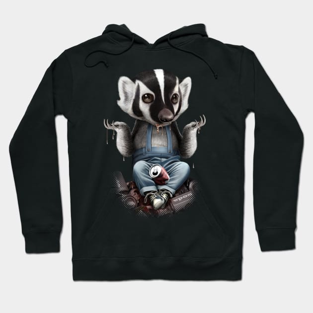 HONEY BADGER Hoodie by ADAMLAWLESS